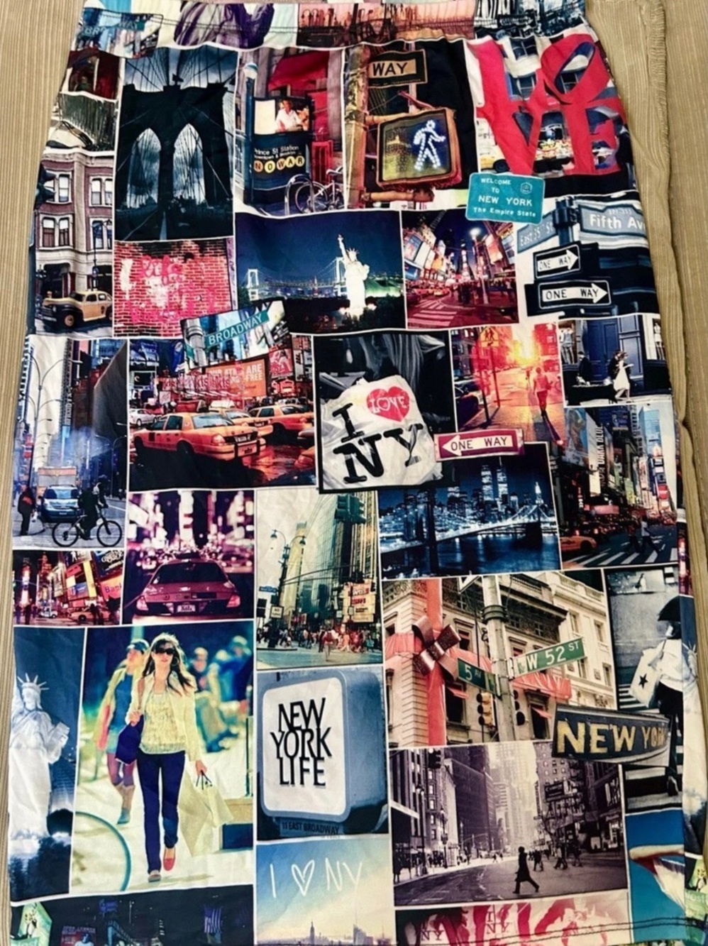 Ru Label New York City Print Skirt
